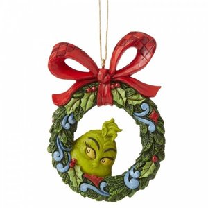 The Grinch by Jim Shore Grinch Peeking Through Wreath (HO)