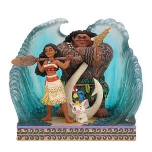 Disney Traditions Moana Movie Poster "Carved by Heart"