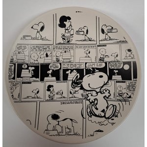 Peanuts (Snoopy) Plate Peanuts "Black/White"
