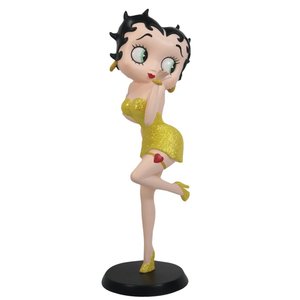 Fleischer Studios Betty Boop Blowing Kisses  (Yellow Glitter)