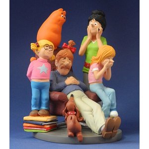 Jan Jans & Kinderen Jan on the couch - The Tromp Family is laughing like crazy