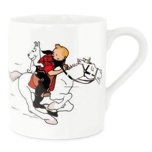Tintin (Kuifje) Mok - Amerika (zwart-wit en kleur)