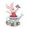 Disney Traditions Piglet in a Watering Can