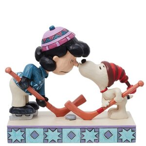 Peanuts (Jim Shore) Snoopy and Lucy Playing Hockey