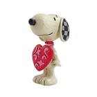 Peanuts (Jim Shore) Snoopy Wearing Heart Sign (Mini)