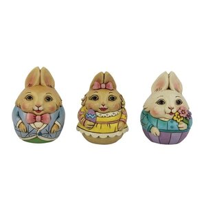 Jim Shore's Heartwood Creek Set of 3 Bunny Egg (Mini Figurines)