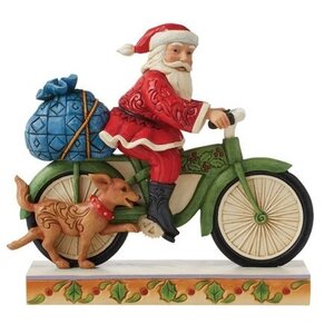 Jim Shore's Heartwood Creek Santa Riding Bike