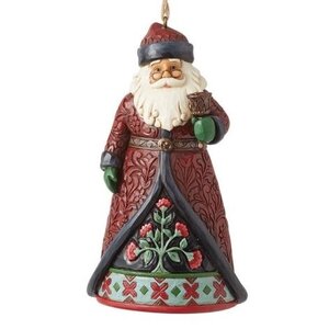 Jim Shore's Heartwood Creek Holiday Manor Santa with Bell  (HO)