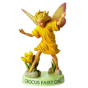 Flower Fairies Crocus Fairy Girl (on Base)