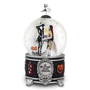 Disney Jack Skellington, Sally & Zero Snowglobe (Musical)