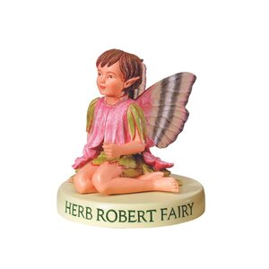 Flower Fairies Herb Robert Fairy (on Base)