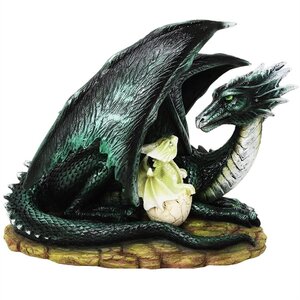 Studio Collection Dragon with Baby Dragon in Egg