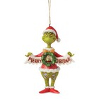 The Grinch by Jim Shore The Grinch with Christmas Banner (HO)