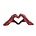 Gilde Handwerk Hands  Heart (Red-coloured)