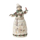 Jim Shore's Heartwood Creek Snowman with Pine Garland  (White Woodland)