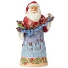 Jim Shore's Heartwood Creek Santa Over Midnight Christmas Sky