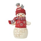 Jim Shore's Heartwood Creek Nordic Noel Snowman in Cozy Hat Scarf