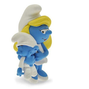 Plastoy Smurfin met Baby (smurfen)