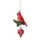 Jim Shore's Heartwood Creek Nordic Noel Cardinal Hanging Ornament
