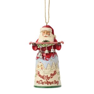 Jim Shore's Heartwood Creek Santa "I Heard the Bells" Hanging Ornament