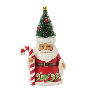 Jim Shore's Heartwood Creek The Merry On Top (Santa with Sisal Tree Pint Figurine)