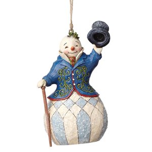 Jim Shore's Heartwood Creek Victorian Snowman Hanging Ornament (HO)