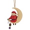 Jim Shore's Heartwood Creek Crescent Moon Santa Hanging Ornament