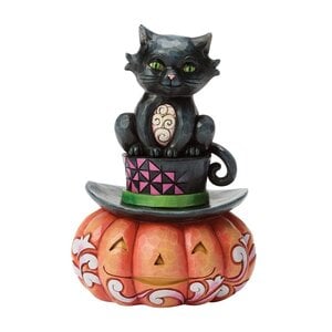 Jim Shore's Heartwood Creek Black Cat on Top Hat