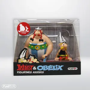 Plastoy Asterix en Obelix zittend