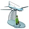 Tintin (Kuifje) Sabena Airlines plane