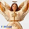 Jim Shore's Heartwood Creek Ivory and Gold Navity Angel