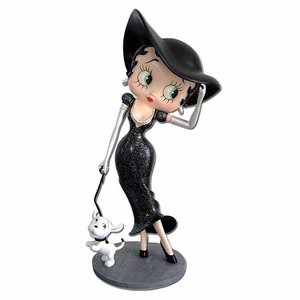 Fleischer Studios Betty Boop Walking Pugdy (Black Glitter Dress)