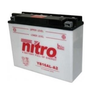 Nitro Motor accu Nitro 12 Volt 16 Ah + pool rechts YB16AL-A2