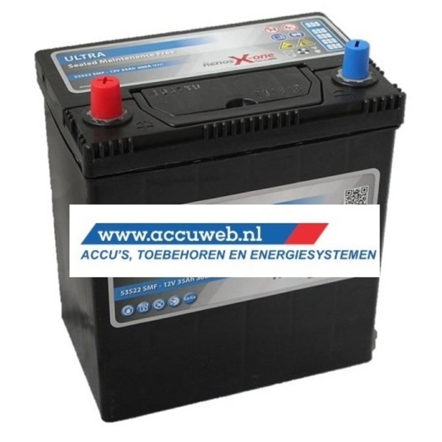 Verschillende goederen Ontwaken Zakje Startaccu DC Power12 Volt 35 Ah + Links (53522) - Accuweb.nl