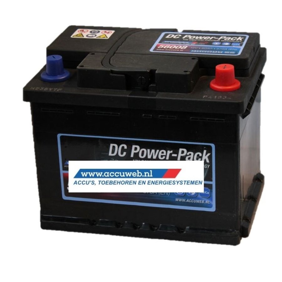 Kast heilig Lui Startaccu DC Power 12 Volt 60 Ah 480 A EN - Accuweb.nl