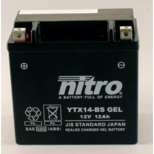 Nitro Nitro Gel accu 12 Volt 12 Ah YTX14-BS