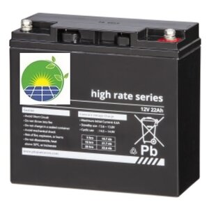 PBQ PBQ High Rate VRLA AGM Heavy Duty accu 12V 22Ah(C20)