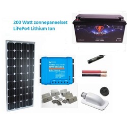 200 Watt Zonnepaneel set LiFePo4 Lithium 150Ah