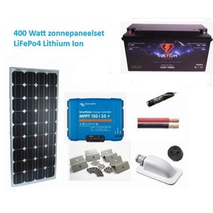 400 Watt zonnepaneel set LiFePo4 Lithium 200Ah