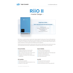 RiiO Sun II (HV) 3 kVA 24V 3000Watt  all in one Omvormer, Lader en Mppt in EEN