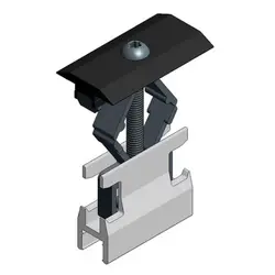 ZWARTE tussenklem voor alu profiel - T30 -