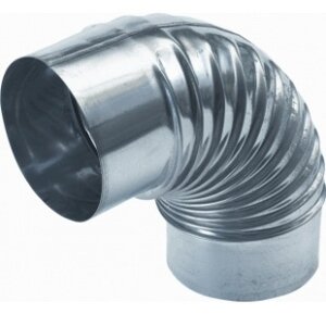 Aluminium Bocht: Ø 100 mm Aluminium bocht enkelwandig  Bocht 90ᵒ
