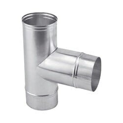 Aluminium T-stuk: Ø 100 mm