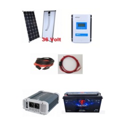 Zonnepaneelset 540 Watt 12 Volt incl omvormer 2000 Watt - accu LiFePo4 12,8V 200 Ah