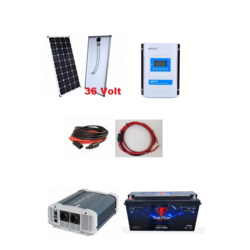 Zonnepaneelset Lithium 540 Watt 12 Volt incl omvormer 2000 Watt - accu LiFePo4 12,8V 200 Ah