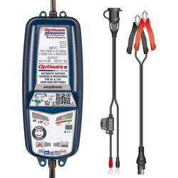 OptiMate 5 6V/12V Acculader & Onderhouder – 8-staps Smart Lader (6V 4A / 12V 3A) – Voor 6V & 12V Loodzuur, AGM, GEL & Deep-Cycle Accu’s – Slim, Veilig & Weerbestendig