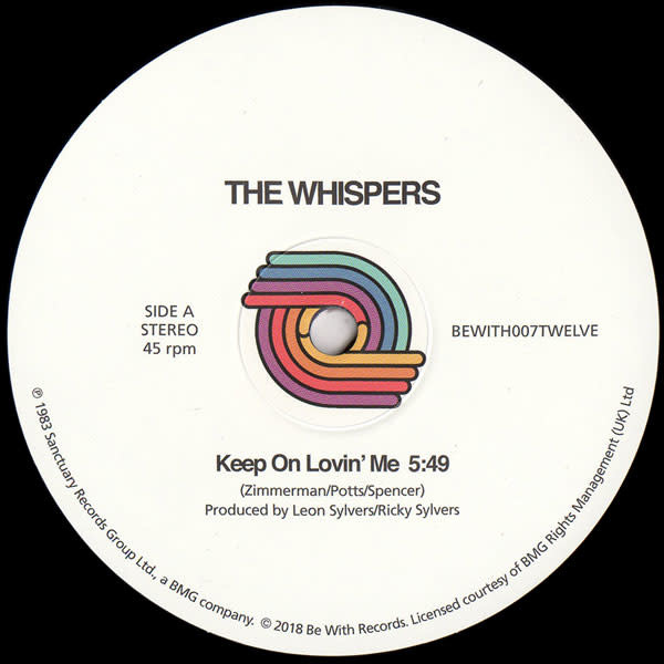 Be With Records The Whispers - Keep On Lovin Me