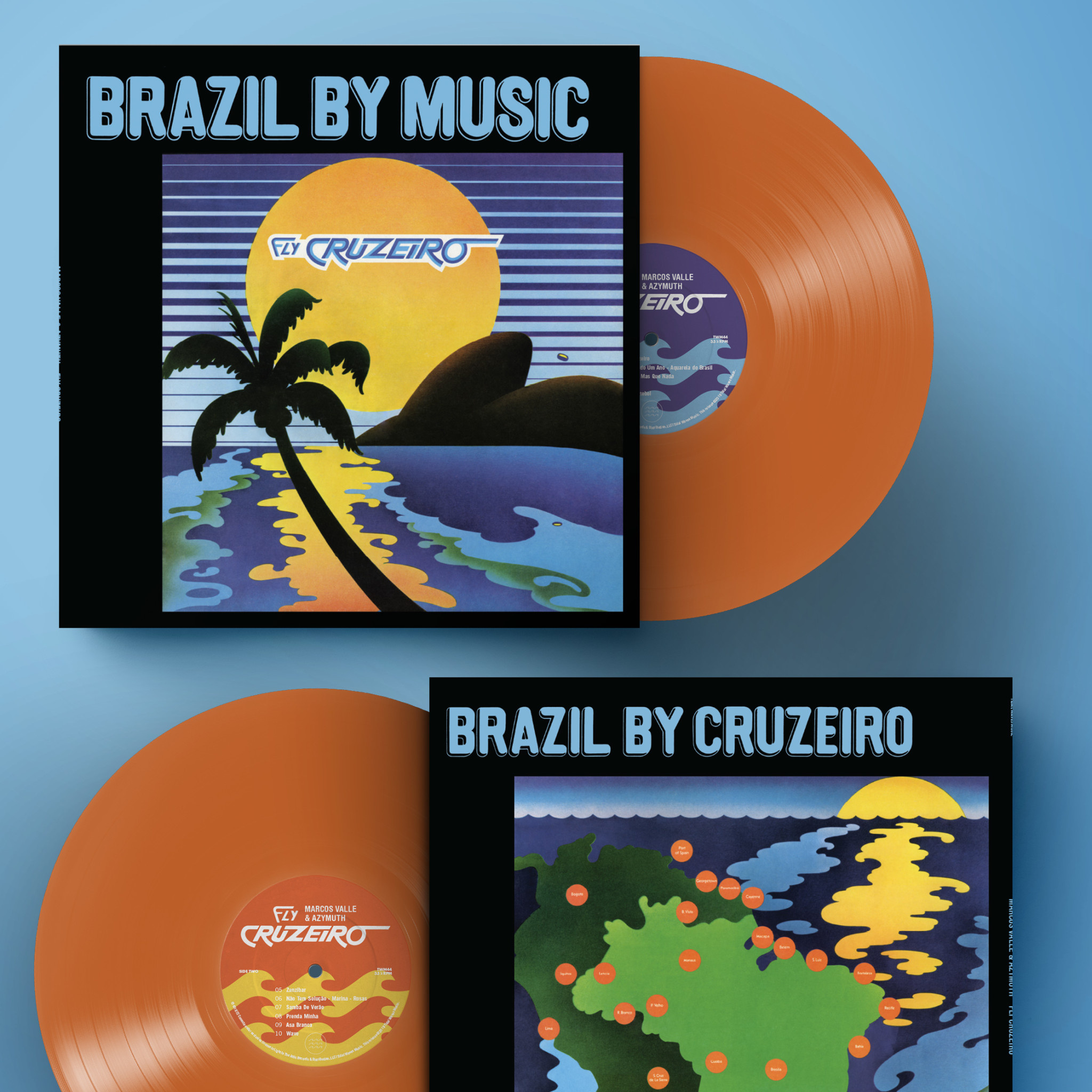 Tidal Waves Music Marcos Valle & Azymuth - Fly Cruzeiro (Orange Vinyl)