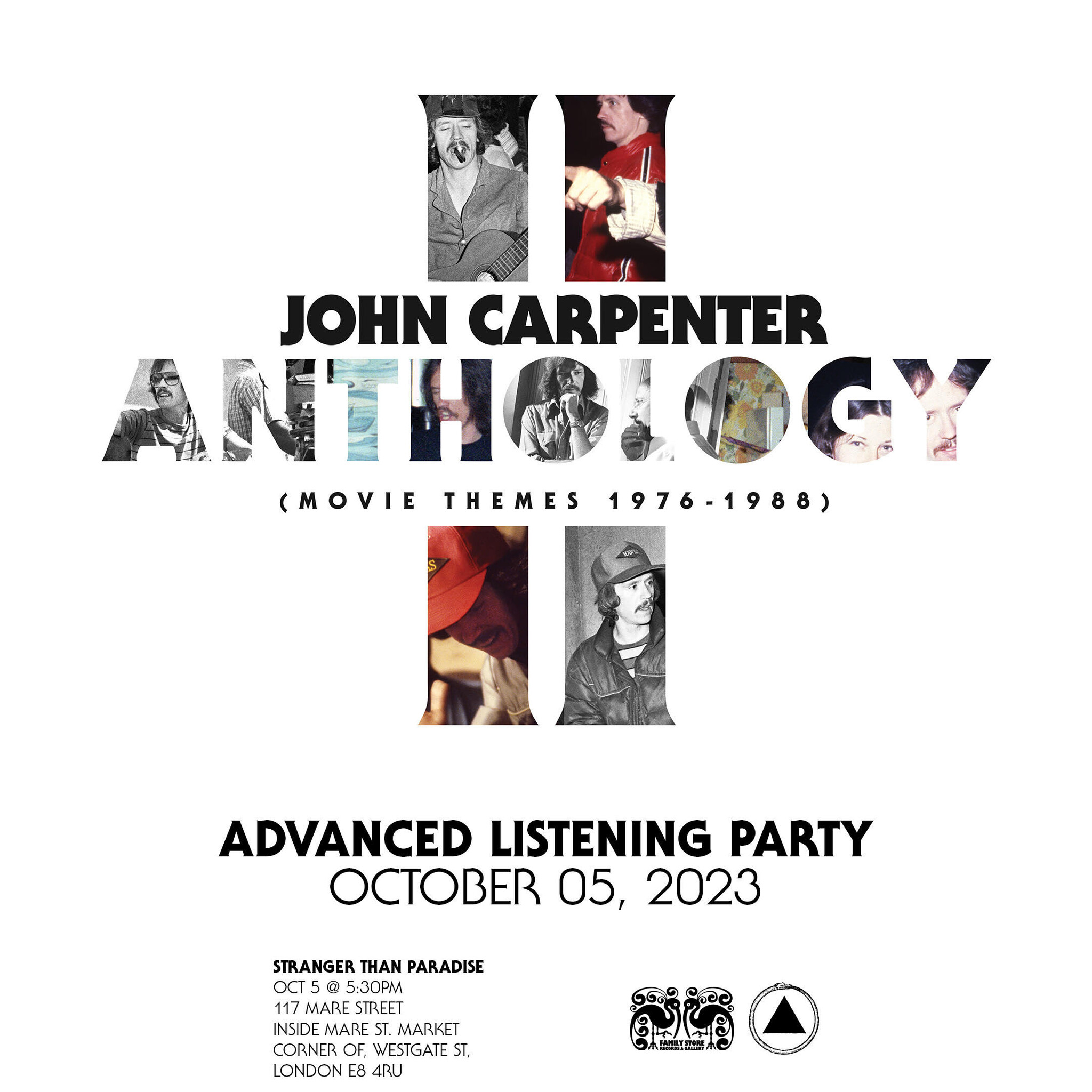 John Carpenter's - Anthology II Listening Party + Exclusive Merch