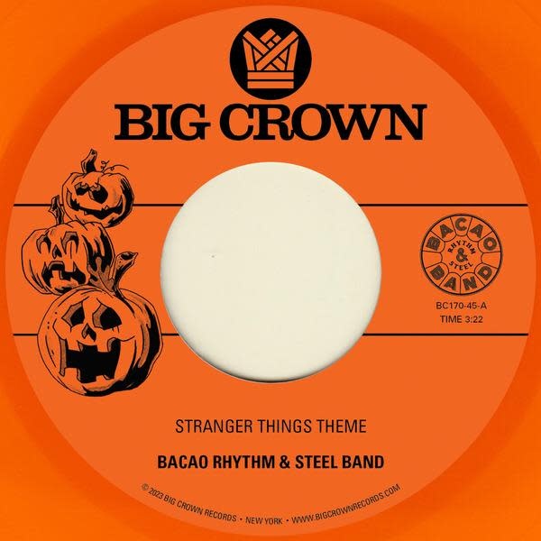 Big Crown Records Bacao Rhythm & Steel Band - Stranger Things Theme b/w Halloween Theme (Orange Vinyl)